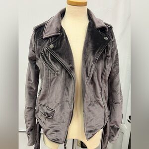 Lucky brand crushed velvet moto jacket